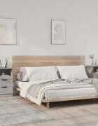 vidaXL Нощни шкафчета 2 бр. Бетонно сиво Standard Engineered wood
