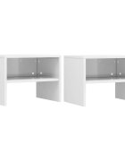 vidaXL Нощни шкафчета 2 бр бял гланц 40x30x30 см инженерно дърво
