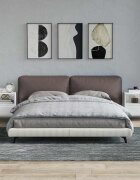 vidaXL Нощни шкафчета 2 бр бял гланц 40x35x50 см