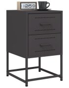 vidaXL Нощни шкафчета 2 бр черен 36x39x605 см стомана