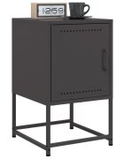 vidaXL Нощни шкафчета 2 бр черен 36x39x605 см стомана