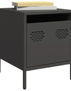 vidaXL Нощни шкафчета 2 бр черни 35x39x435 см стомана