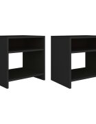 vidaXL Нощни шкафчета 2 бр черни 40x30x40 см инженерно дърво