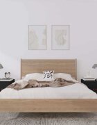 vidaXL Нощни шкафчета 2 бр черни 40x34x35 см борово дърво масив