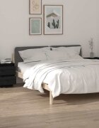 vidaXL Нощни шкафчета 2 бр черни 40x35x50 см борово дърво масив