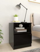 vidaXL Нощни шкафчета 2 бр черни 40x40x50 см инженерно дърво