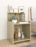 vidaXL Нощни шкафчета 2 бр дъб сонома 40x35x60 см инженерно дърво