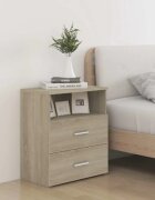 vidaXL Нощни шкафчета 2 бр дъб сонома 50x32x60 см