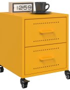 vidaXL Нощни шкафчета 2 бр горчица жълто 36x39x435 см стомана