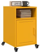 vidaXL Нощни шкафчета 2 бр горчица жълто 36x39x59 см стомана