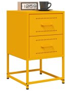 vidaXL Нощни шкафчета 2 бр горчица жълто 36x39x605 см стомана