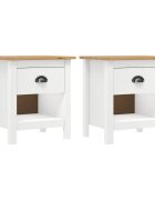 vidaXL Нощни шкафчета 2 бр Hill 46x35x495 см борово дърво масив