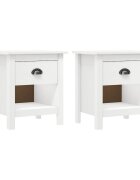 vidaXL Нощни шкафчета 2 бр Hill 46x35x495 см борово дърво масив