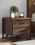 vidaXL Нощни шкафчета 2 бр кафяв дъб 40x41x40 см инженерно дърво