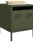 vidaXL Нощни шкафчета 2 бр маслиненозелени 35x39x435 см стомана