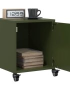 vidaXL Нощни шкафчета 2 бр маслиненозелени 36x39x435 см стомана