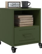 vidaXL Нощни шкафчета 2 бр маслиненозелени 36x39x435 см стомана