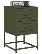 vidaXL Нощни шкафчета 2 бр маслиненозелени 36x39x605 см стомана