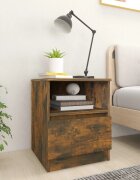 vidaXL Нощни шкафчета 2 бр опушен дъб 40x40x50 см инженерно дърво