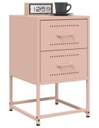 vidaXL Нощни шкафчета 2 бр розов 36x39x605 см стомана