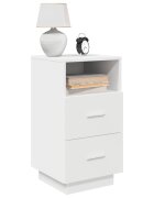 vidaXL Нощни шкафчета 2 бр с 2 чекмеджета бели 36x36x68 см