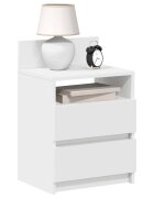 vidaXL Нощни шкафчета 2 бр. с 2 чекмеджета бели 40x33x60 см