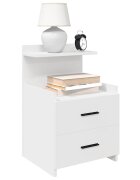 vidaXL Нощни шкафчета 2 бр. с 2 чекмеджета бели 40x365x62 см