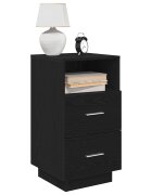 vidaXL Нощни шкафчета 2 бр с 2 чекмеджета черни 36x36x68 см