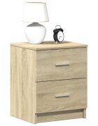vidaXL Нощни шкафчета 2 бр. с 2 чекмеджета дъб Сонома 40x36x50 см
