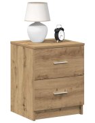 vidaXL Нощни шкафчета 2 бр. с 2 чекмеджета цвят „Артизан дъб“ 40x36x50 см