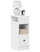 vidaXL Нощни шкафчета 2 бр с чекмедже бяло 25x31x66 см