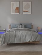 vidaXL Нощни шкафчета 2 бр с LED сив сонома 60x35x40 см