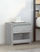 vidaXL Нощни шкафчета 2 бр сив сонома 40x30x39 см инженерно дърво
