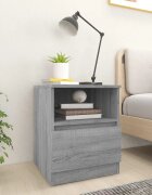 vidaXL Нощни шкафчета 2 бр сив сонома 40x40x50 см инженерно дърво