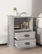 vidaXL Нощни шкафчета 2 бр сив сонома 43x36x60 см