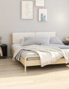 vidaXL Нощни шкафчета 2 бр сиви 40x30x40 см борово дърво масив