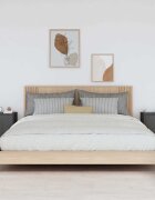 vidaXL Нощни шкафчета 2 бр сиви 40x34x45 см борово дърво масив