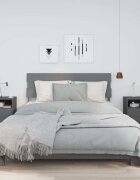 vidaXL Нощни шкафчета 2 бр сиви 40x34x55 см борово дърво масив
