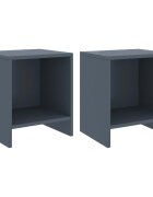 vidaXL Нощни шкафчета 2 бр светлосиви 35x30x40 см бор масив