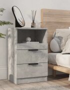 vidaXL Нощни шкафчета Бетонно сиво Medium Engineered wood