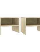 vidaXL Нощни шкафчета дъб сонома 2 бр 40x30x30 см инженерно дърво