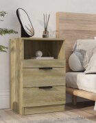 vidaXL Нощни шкафчета Дъб сонома Medium Engineered wood