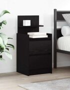 vidaXL Нощни шкафчета с 2 чекмеджета 2 бр. черно 38x34x80 см