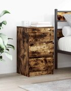 vidaXL Нощни шкафчета с 3 чекмеджета 2 бр опушен дъб 39x35x65 см