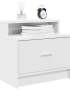 vidaXL Нощни шкафчета с чекмеджета 2 бр бели 51x31x47 см