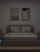 vidaXL Нощни шкафчета с LED 2 бр сонома дъб инженерно дърво