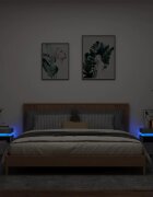 vidaXL Нощни шкафчета с LED осветление 2 бр бетонно сив40x39x485см