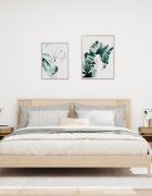 vidaXL Нощни шкафчета с LED осветление 2 бр. дъб Artisan 40x39x485 cm