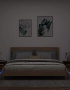 vidaXL Нощни шкафчета с LED осветление 2 бр опушен дъб 40x39x37 см