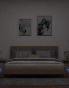vidaXL Нощни шкафчета с LED осветление 2 бр сонома дъб 40x39x37 см